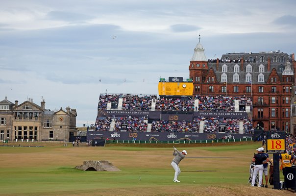 Rory McIlroy drives 18th Hole Open Old Course St Andrews 2022