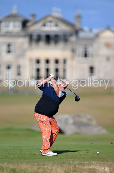 John Daly USA 18th tee British Open St Andrews 2022
