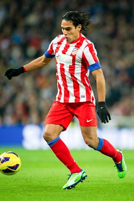 Falcao of Atletico Madrid v Real Madrid