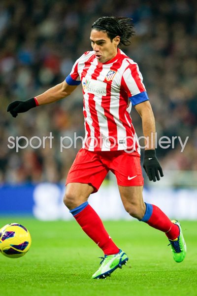 Falcao of Atletico Madrid v Real Madrid