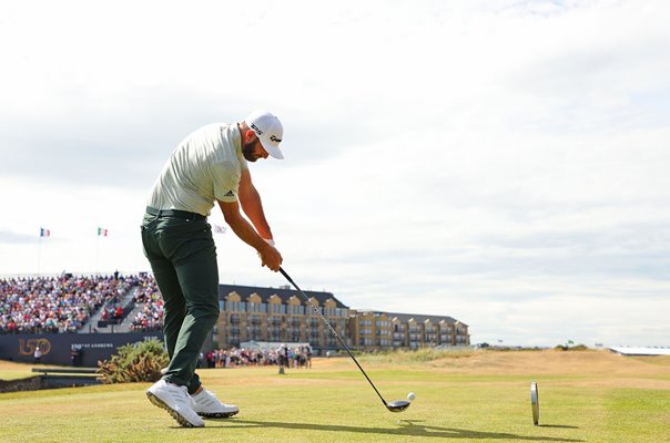 Dustin Johnson USA drives Round 3 Open St Andrews 2022