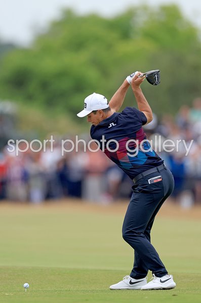 Viktor Hovland Norway drives 18th Hole Final Round Open 2022