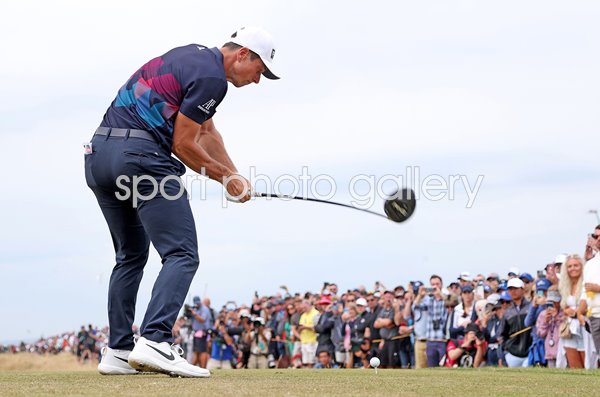Viktor Hovland Norway drives 5th hole Final Round Open 2022