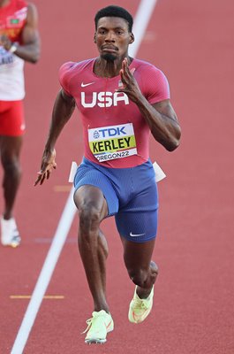 Fred Kerley USA wins 100m sprint gold World Athletics Oregon 2022  