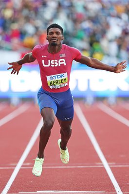 Fred Kerley USA wins 100m World Athletics Oregon 2022