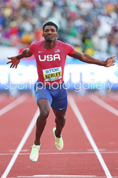 Fred Kerley USA wins 100m World Athletics Oregon 2022
