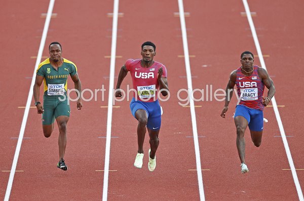 Fred Kerley USA wins 100m Gold World Athletics Oregon 2022  