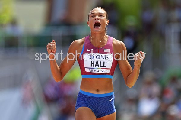 Anna Hall USA clears Heptathlon High Jump World Athletics Oregon 2022