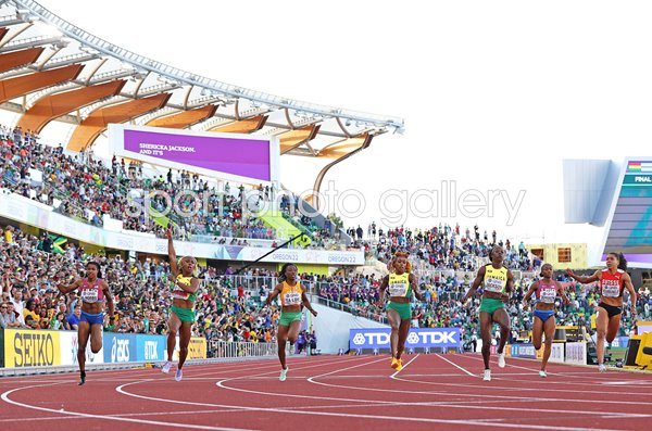 Shelly-Ann Fraser-Pryce Jamaica wins 100m Gold World Athletics Oregon 2022