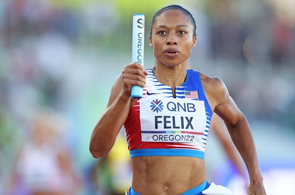 Allyson Felix USA Mixed Relay Final World Athletics Oregon 2022