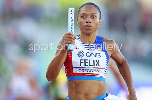 Allyson Felix USA Mixed Relay Final World Athletics Oregon 2022