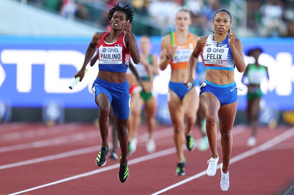 Allyson Felix USA Mixed Relay World Athletics Oregon 2022