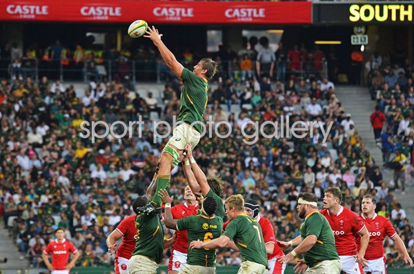Eben Etzebeth South Africa line out catch v Wales Cape Town 2022