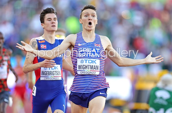 Jake Wightman Great Britain wins World 1500m Gold Eugene 2022