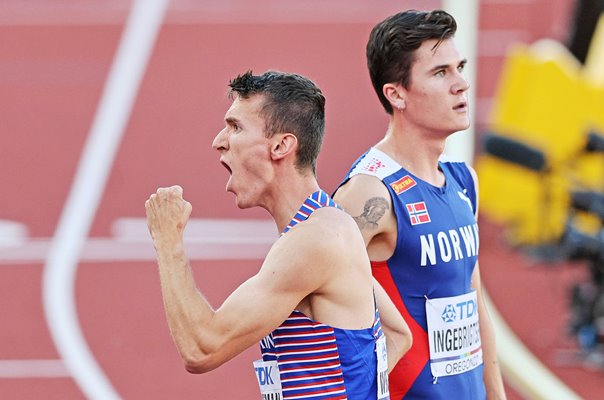 Jake Wightman Great Britain beats Jakob Ingebrigtsen World 1500m Final Oregon 2022