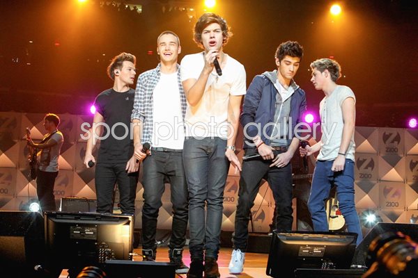 One Direction on stage in New York 2012
