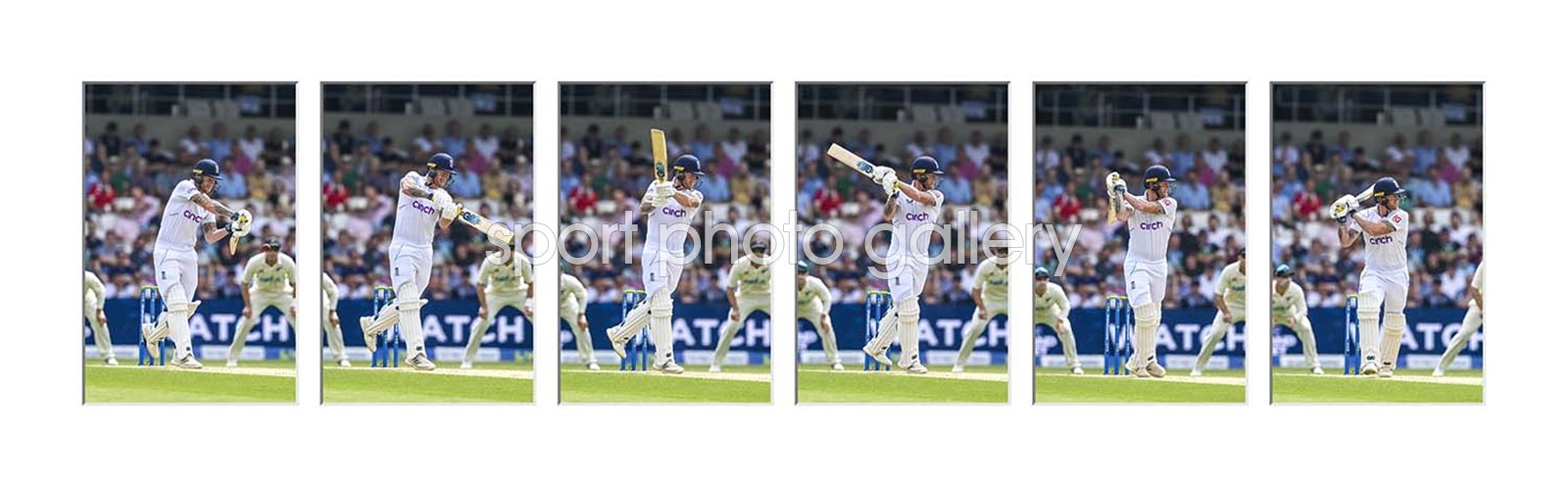 Ben Stokes England Batting Action Sequence Collage