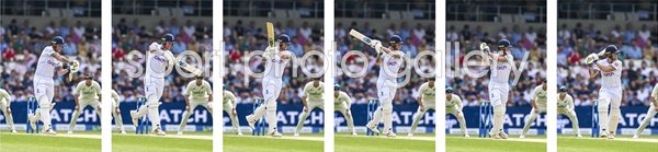 Ben Stokes England Batting Action Sequence Collage