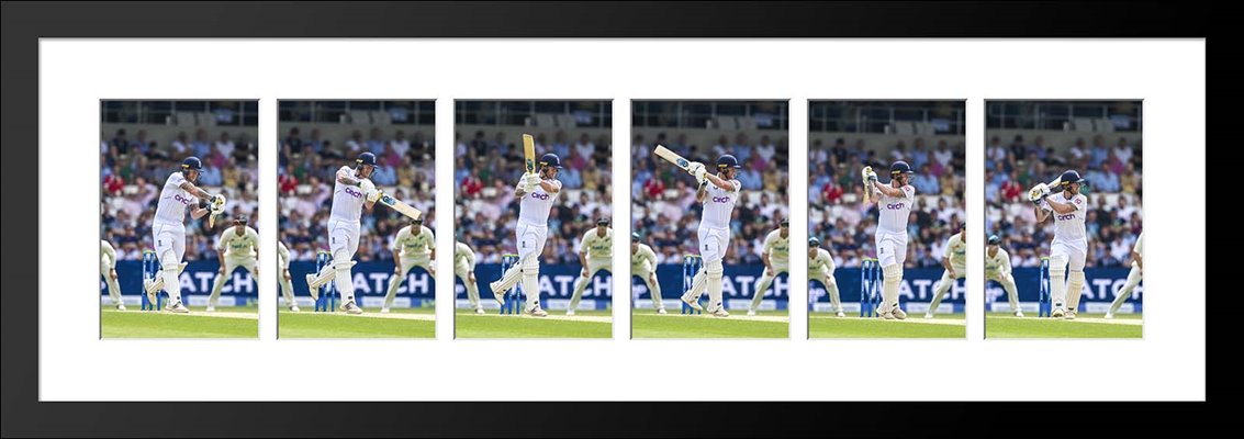 Ben Stokes England Batting Action Sequence Collage