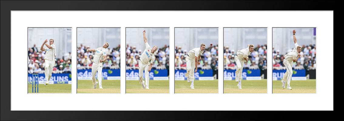 Kyle Jamieson New Zealand Bowling Action Sequence Collage