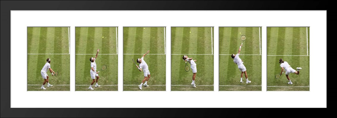 Stefanos Tsitsipas Service Action Sequence Collage