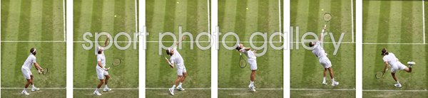 Stefanos Tsitsipas Service Action Sequence Collage