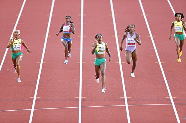 Shericka Jackson Jamaica wins 200m World Athletics Oregon 2022