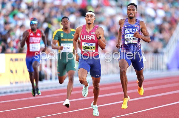 Michael Norman USA v Matthew Hudson-Smith GB 400m World Athletics 2022