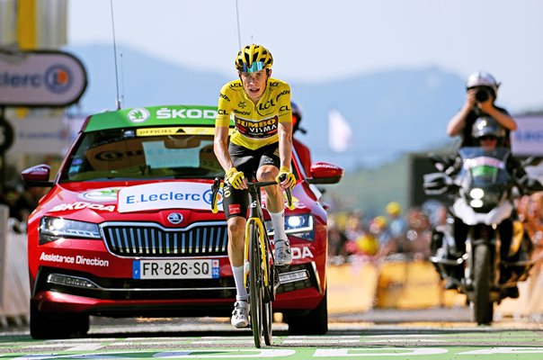 Jonas Vingegaard Denmark finish Stage 18 Tour de France 2022