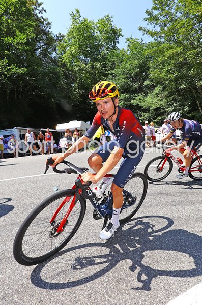 Thomas Pidcock Great Britain climbs Stage 18 Tour de France 2022 