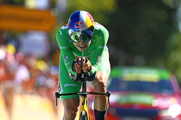Wout Van Aert Belgium wins Stage 20 Time Trial Tour de France 2022