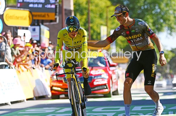 Jonas Vingegaard & Wout Van Aert Time Trial Stage 20 Tour 2022