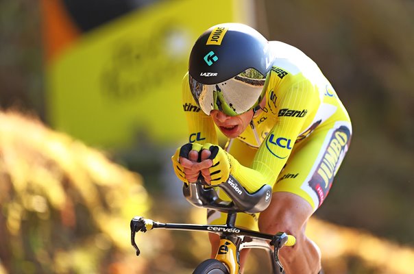 Jonas Vingegaard Denmark Time Trial action Stage 20 Tour de France 2022