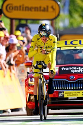 Jonas Vingegaard Denmark finish Time Trial Stage 20 Tour de France 2022  