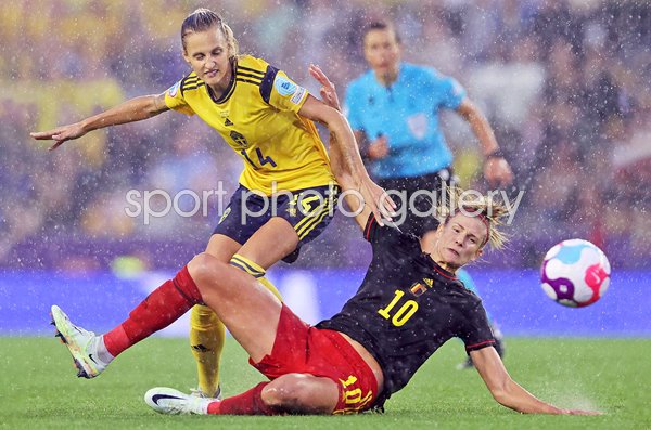Nathalie Bjorn Sweden v Justine Vanhaevermaet Belgium Quarter Final EURO 2022