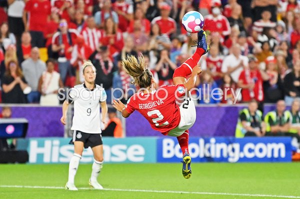 Marina Georgieva Austria overhead kick v Germany Quarter Final EURO 2022