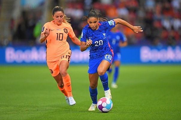 Delphine Cascarino France v Danielle van de Donk Netherlands Quarters EURO 2022