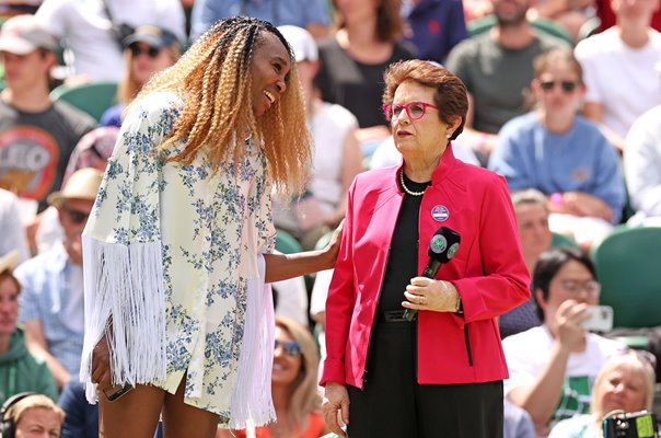 Venus Williams & Billie Jean King Centre Court Centenary Wimbledon 2022