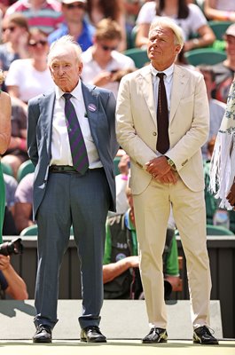 Rod Laver and Bjorn Borg Centre Court Centenary Wimbledon 2022