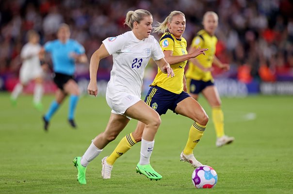 Alessia Russo England v Jonna Andersson Sweden Semi Final EURO 2022