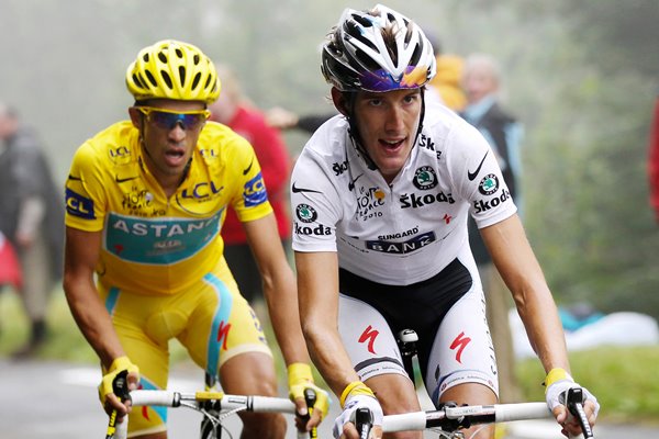 Andy Schleck and Alberto Contador - Tourmalet 