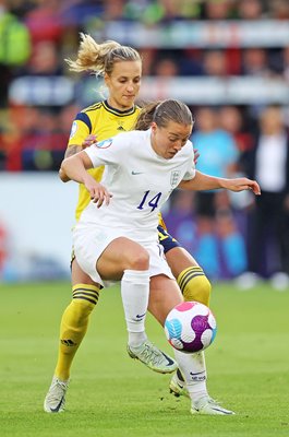 Fran Kirby England v Nathalie Bjorn Sweden Semi Final EURO 2022