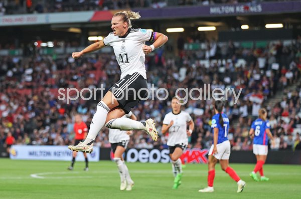 Alexandra Popp Germany scores first goal v France Semi Final EURO 2022