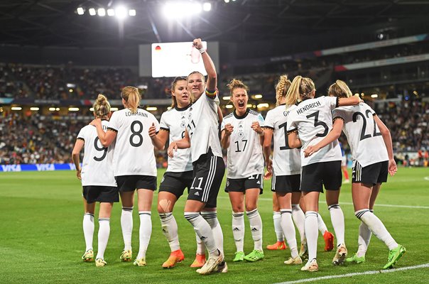 Alexandra Popp Germany celebrates v France Semi Final EURO 2022