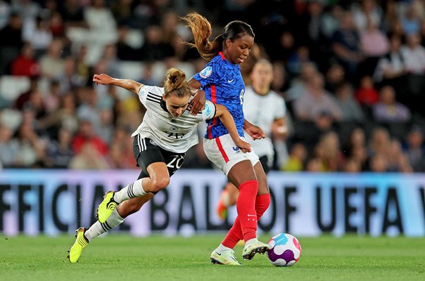 Lina Magull Germany v Grace Geyoro France Semi Final EURO 2022