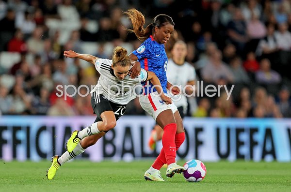 Lina Magull Germany v Grace Geyoro France Semi Final EURO 2022