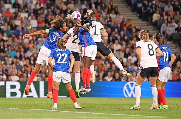 Alexandra Popp Germany scores v France Semi Final Women's EURO 2022