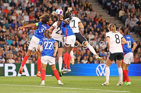 Alexandra Popp Germany scores v France Semi Final Women's EURO 2022