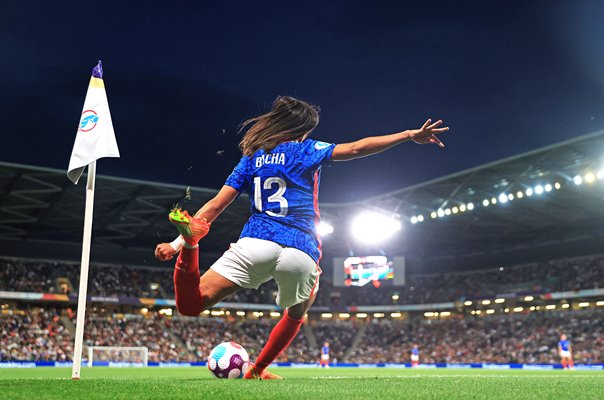 Selma Bacha France corner v Germany Semi Final Women's EURO 2022