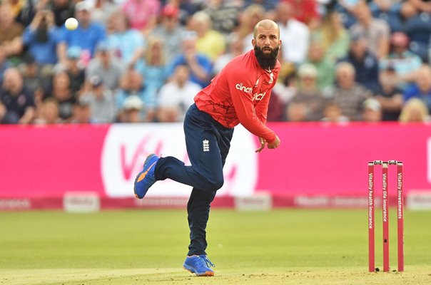 Moeen Ali England spinner v South Africa T20 Cardiff 2022